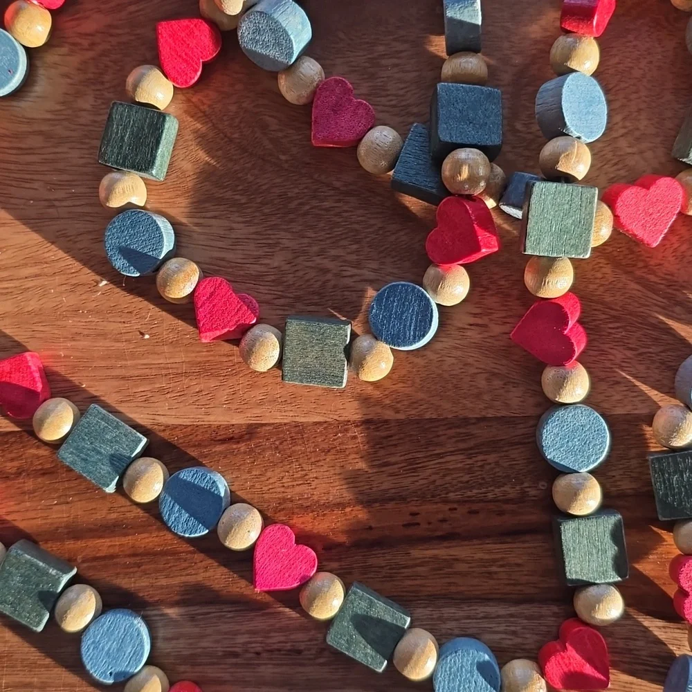Handmade Wooden Garland (x2)